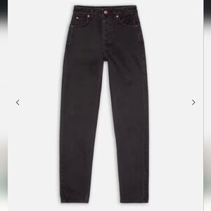 Nudie Jeans 31/30 Breezy Britt Aged Black High Waisted Jeans